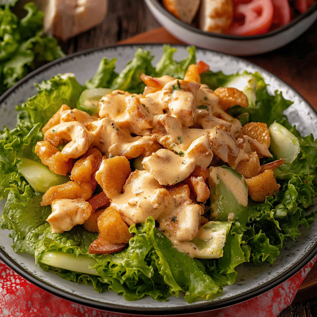 Ensalada César con salsa casera