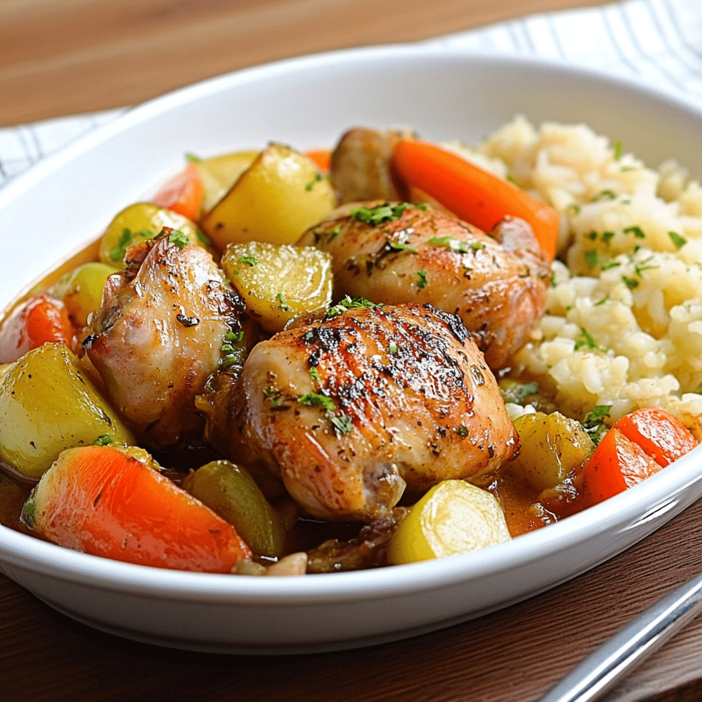 Pollo al Jugo con Verduras 75 Pollo al Jugo con Verduras