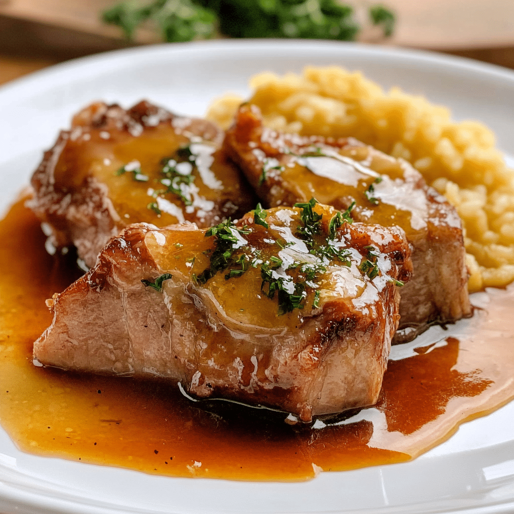 Chuletas de Cerdo con Miel y Ajo