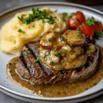 Receta de Bistec Jugoso con Salsa Cremosa y Puré