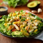 Ensalada de Pollo con Aguacate y Rollitos de Lechuga