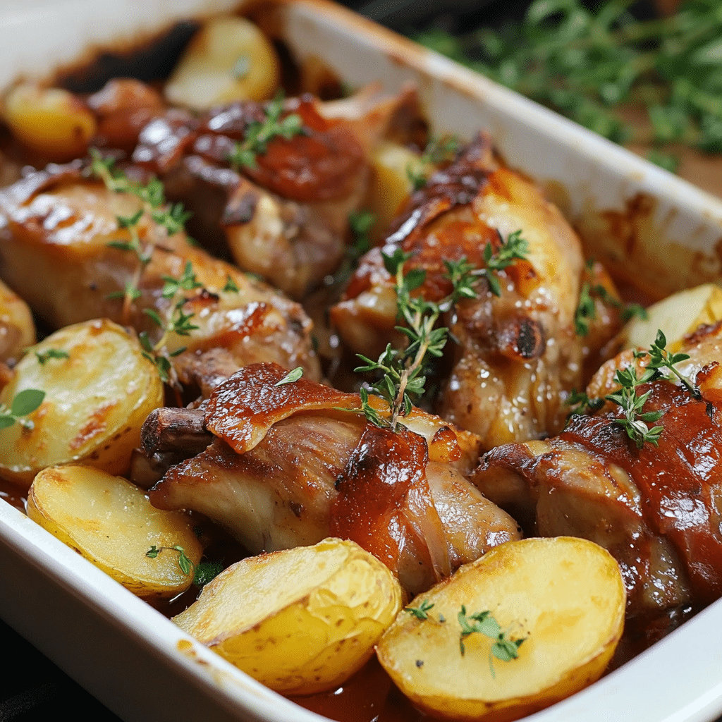 Pierna de cordero al horno con patatas