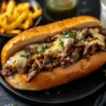 Sándwich Philly Cheesesteak al Ajo Francés: ¡un festín irresistible!
