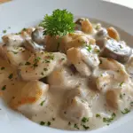 Stroganoff de Pollo y Champiñones Cremoso