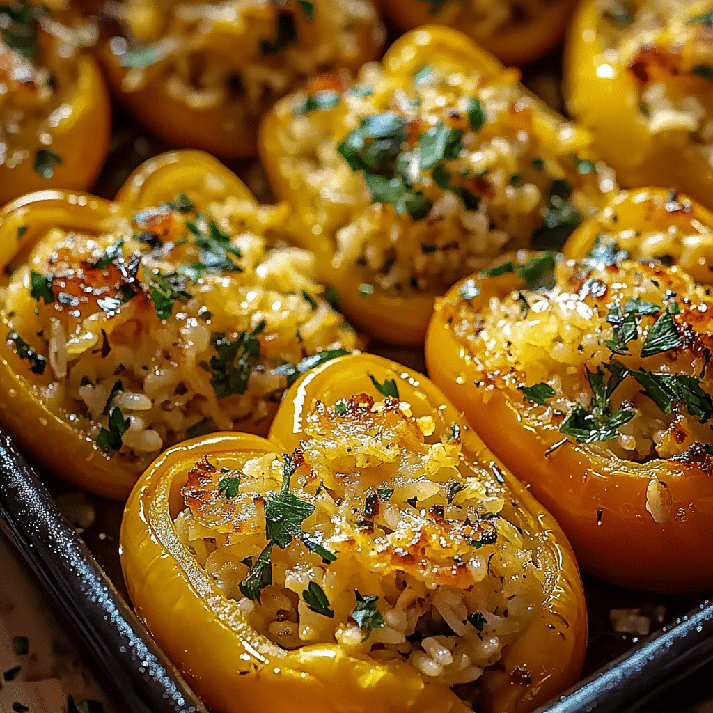 Pimientos Rellenos Vegetarianos con Arroz Deliciosos