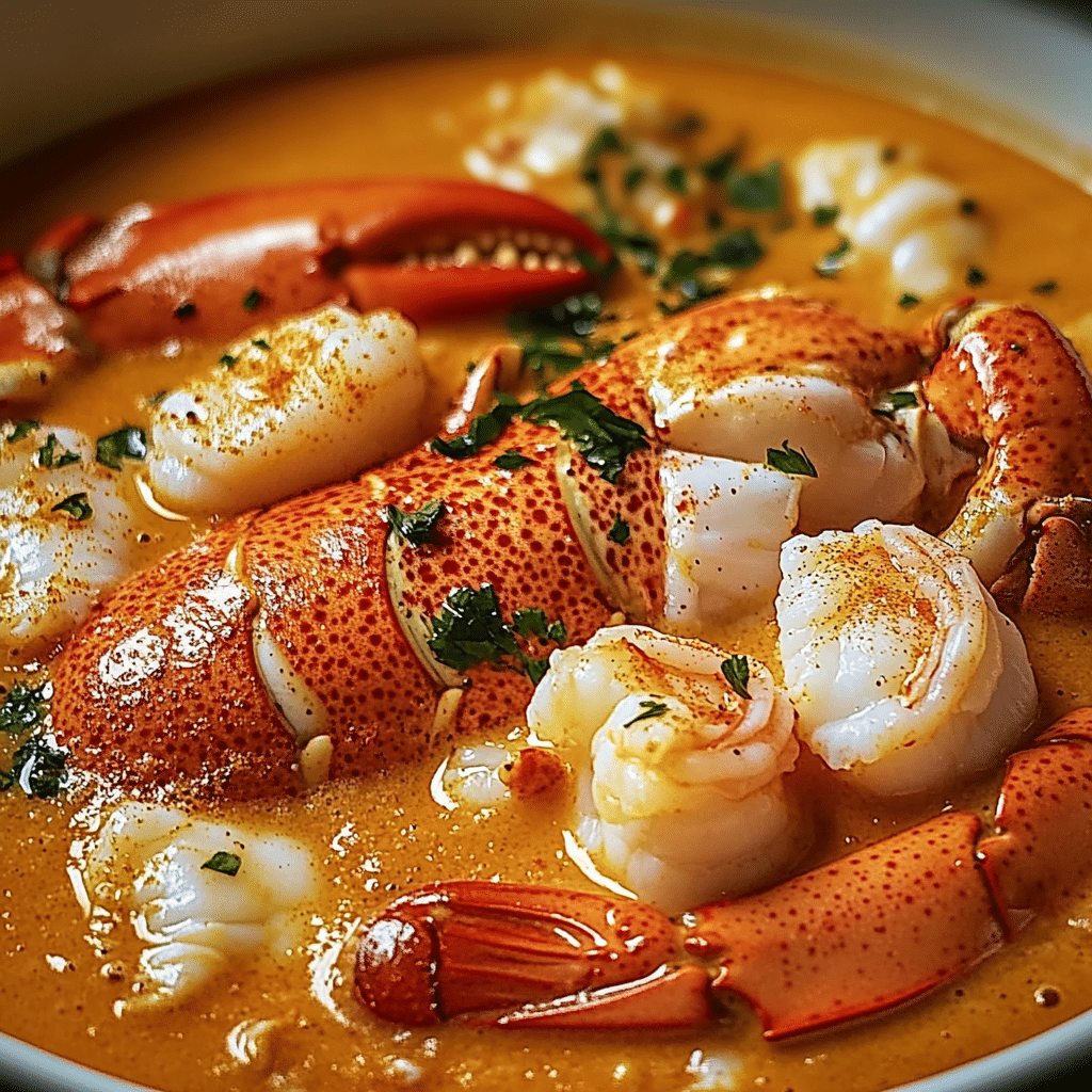 Sopa Bisque de Mariscos con Cangrejo, Camarón y Langosta 87 Sopa Bisque de Mariscos con Cangrejo, Camarón y Langosta