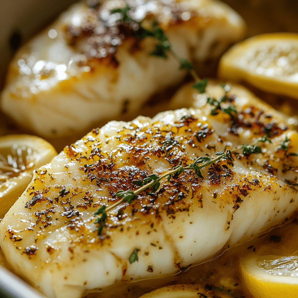 Bacalao al Horno con Limón y Tomillo