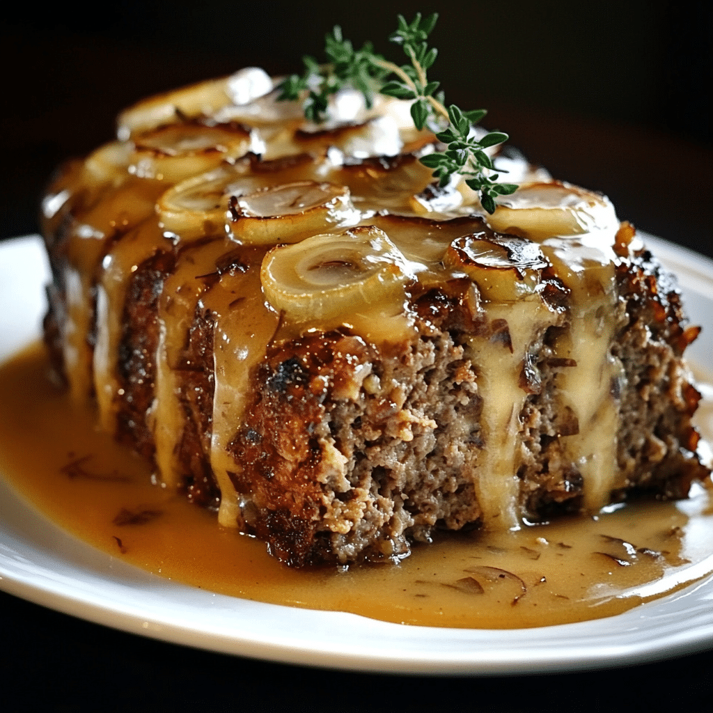 Meatloaf a la Cebolla Francesa: Un Placer Irresistible