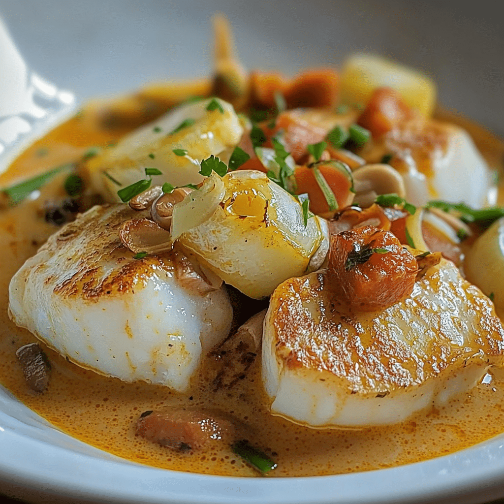 Blanquette de Cabillaud al Curry: Un Delicioso y Sabroso Plato 120 Blanquette de Cabillaud al Curry: Un Delicioso y Sabroso Plato