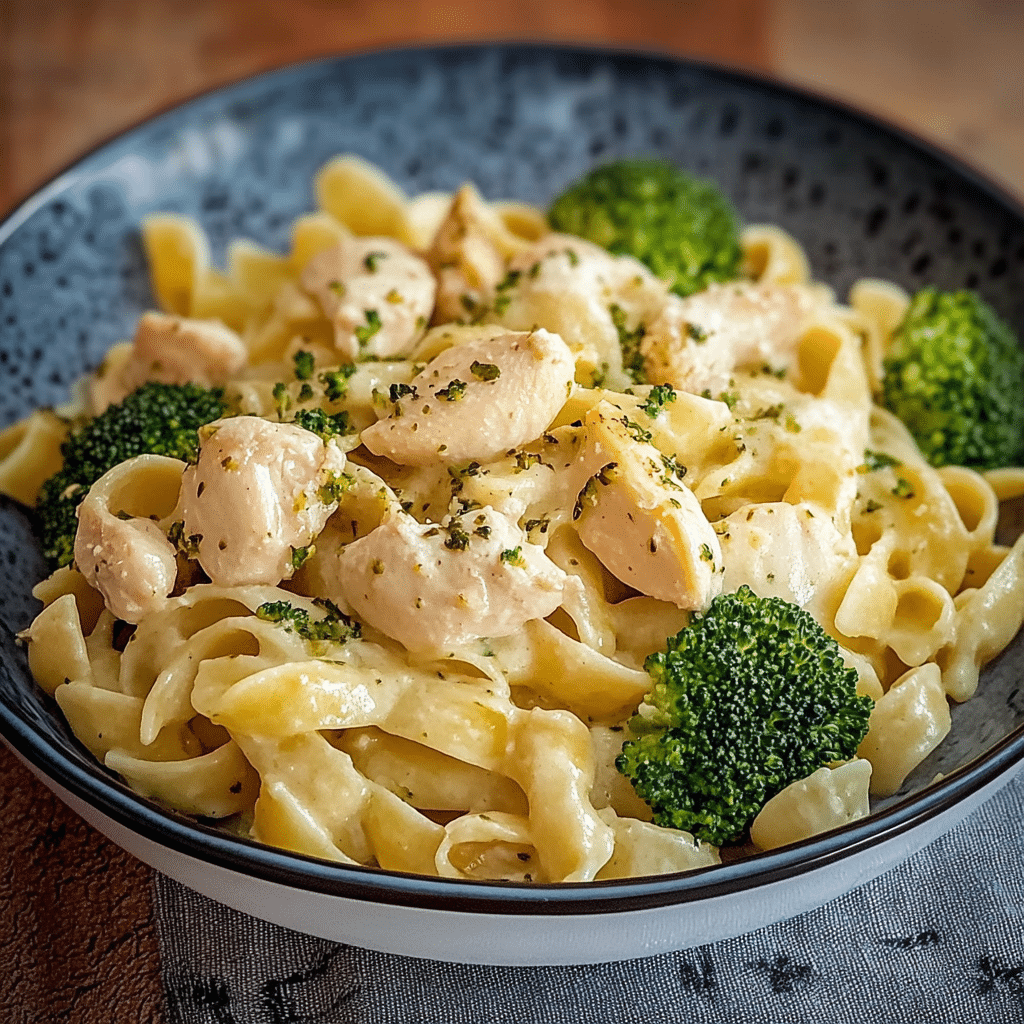 Pasta con Pollo y Brócoli