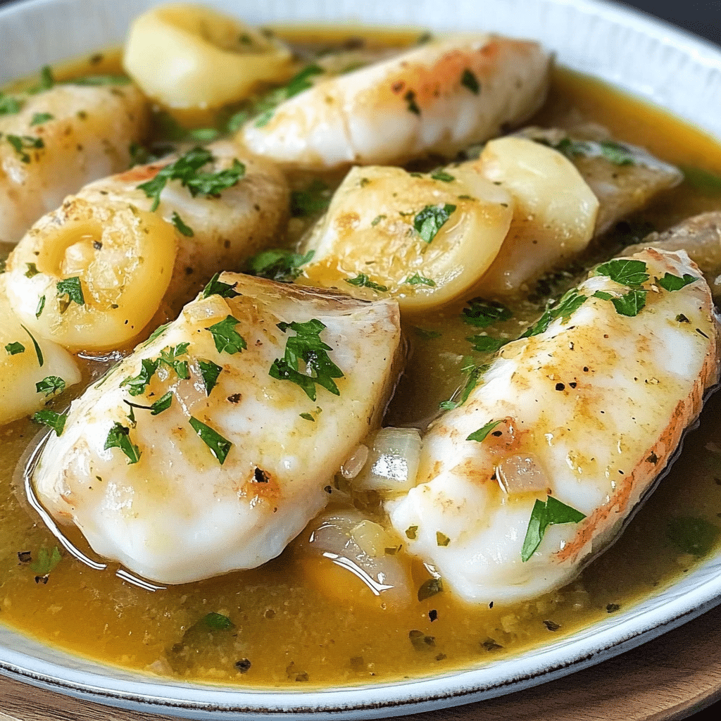 Receta de Merluza en Salsa Marinera