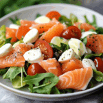Ensalada de salmón ahumado y mozzarella receta fácil y rica 114 Ensalada de salmón ahumado y mozzarella receta fácil y rica