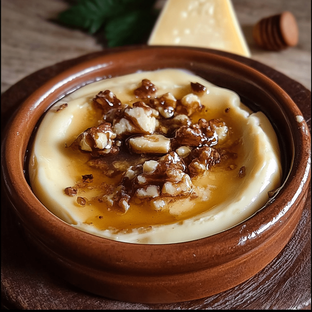Queso de Cabra al Horno con Miel, Nueces y Romero
