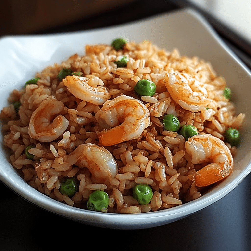 Arroz frito chino con camarones 55 Arroz frito chino con camarones