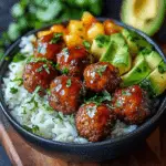 Barbecue Meatball Bowls con Aguacate: Receta Asombrosa