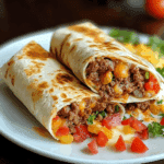 Delicia de burritos de carne con queso