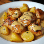 Pollo con patatas en salsa de queso 50 Pollo con patatas en salsa de queso