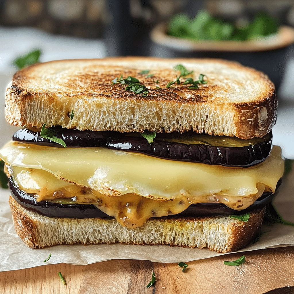 Sándwich de berenjena y queso 71 Sándwich de berenjena y queso