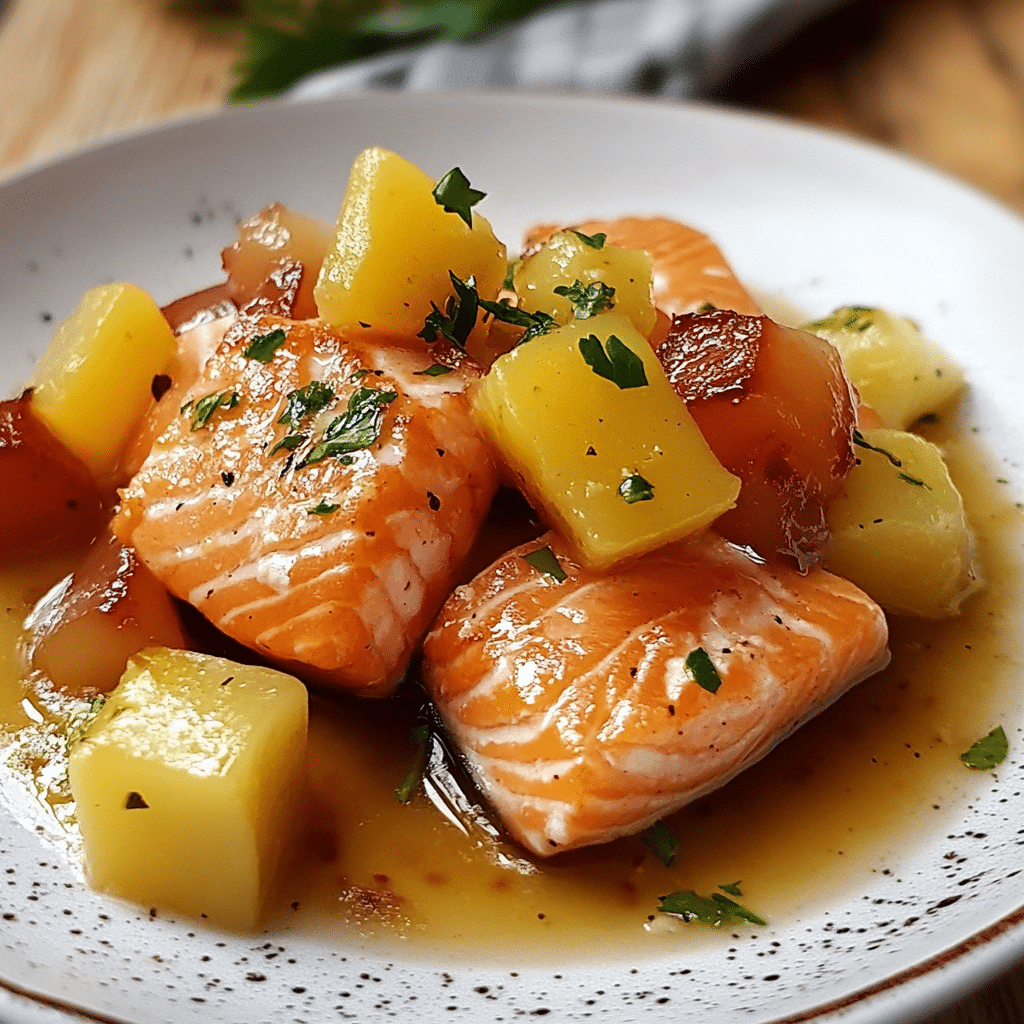 Salmón a la Miel con Piña 69 Salmón a la Miel con Piña