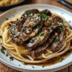 Carne de Res con Miel y Ajo con Pasta