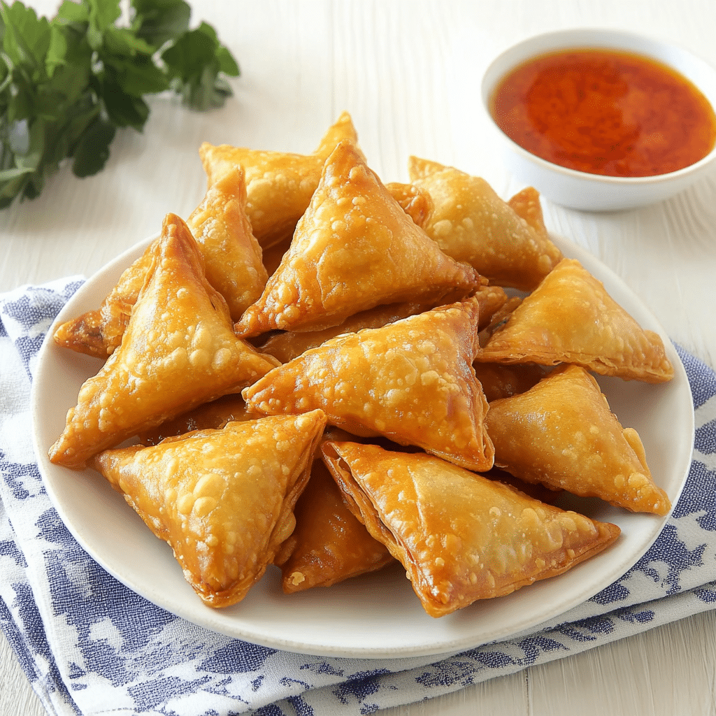 Samosas de pollo al curry