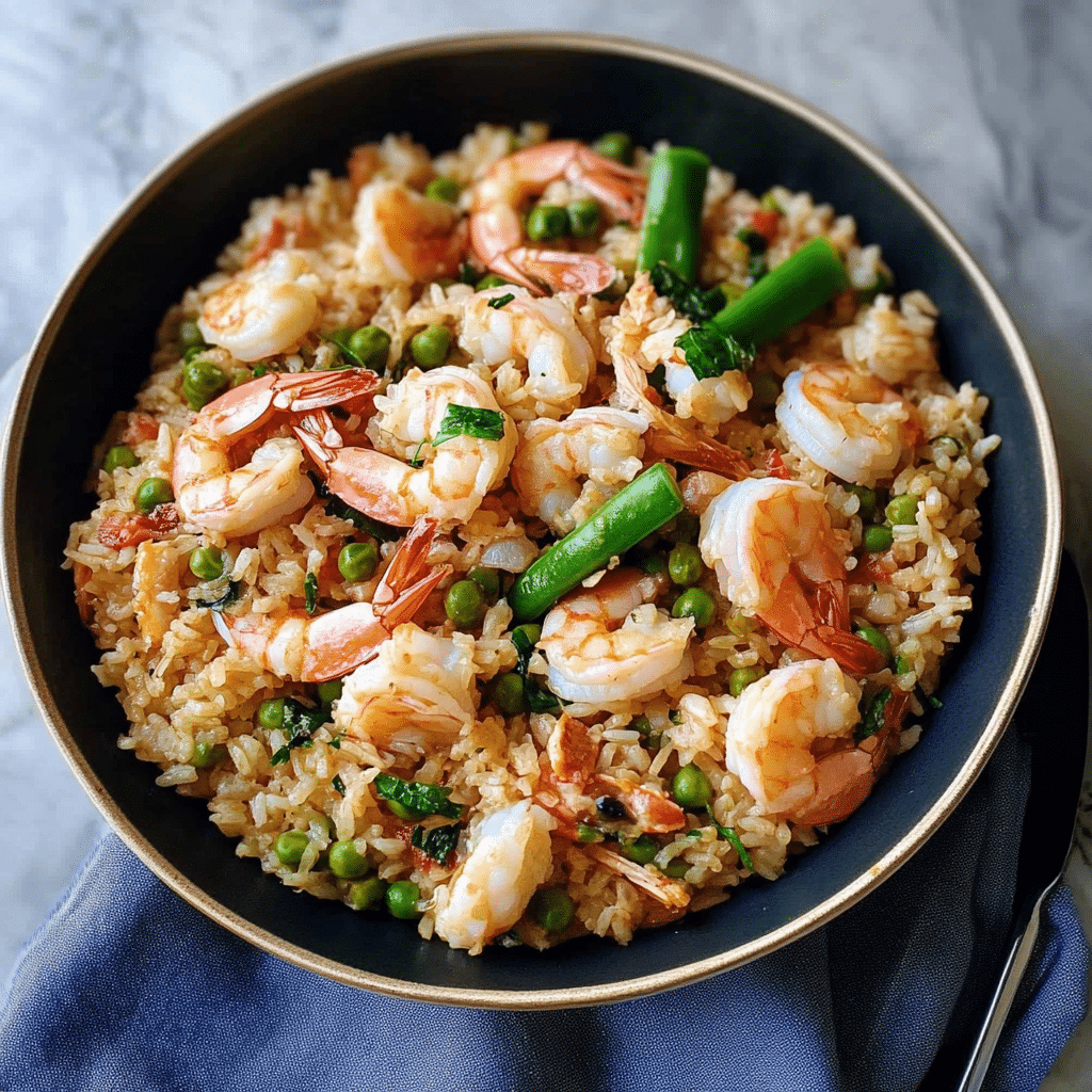 Arroz frito con espárragos y langostinos 43 Arroz frito con espárragos y langostinos