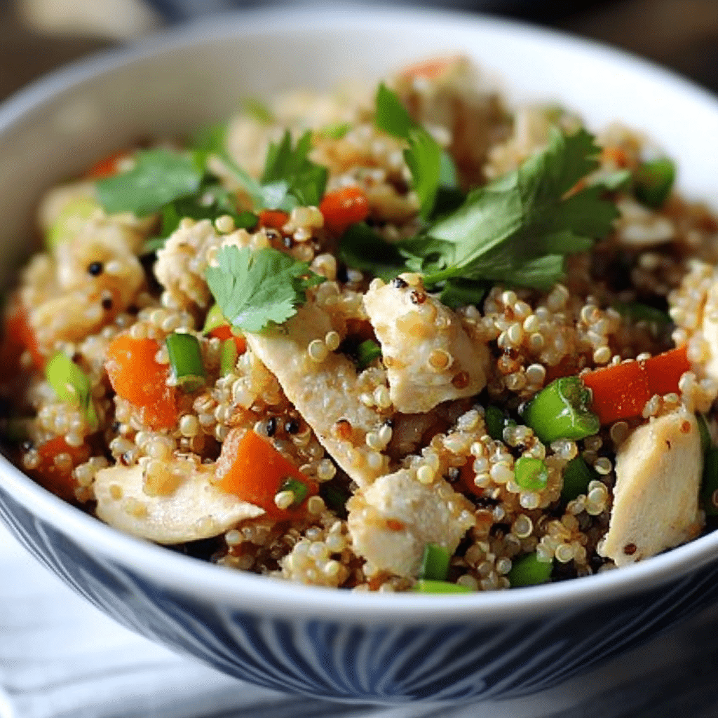 Chaufa de Quinoa y Pollo: Delicia Saludable Fácil de Hacer