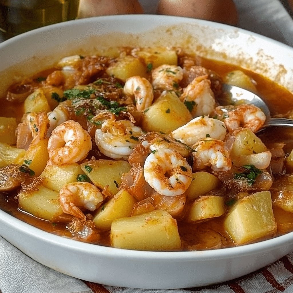 Guiso de patatas con calamares