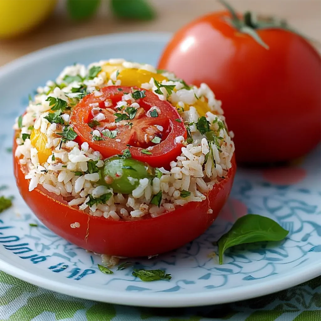 Tomates Rellenos: Ensalada de Arroz Deliciosa y Fácil