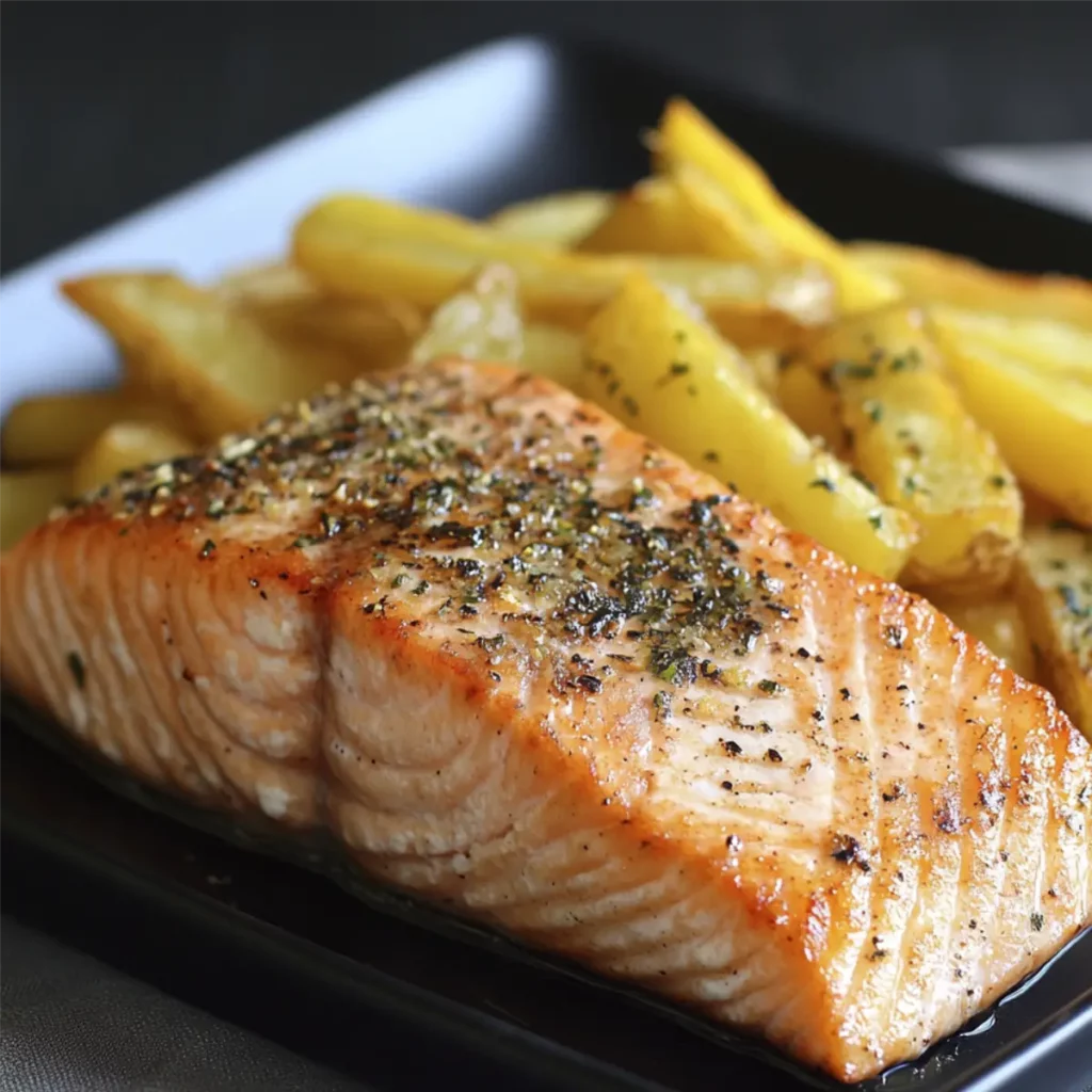 Salmón a la Plancha y Papas Fritas: Receta Deliciosa y Fácil