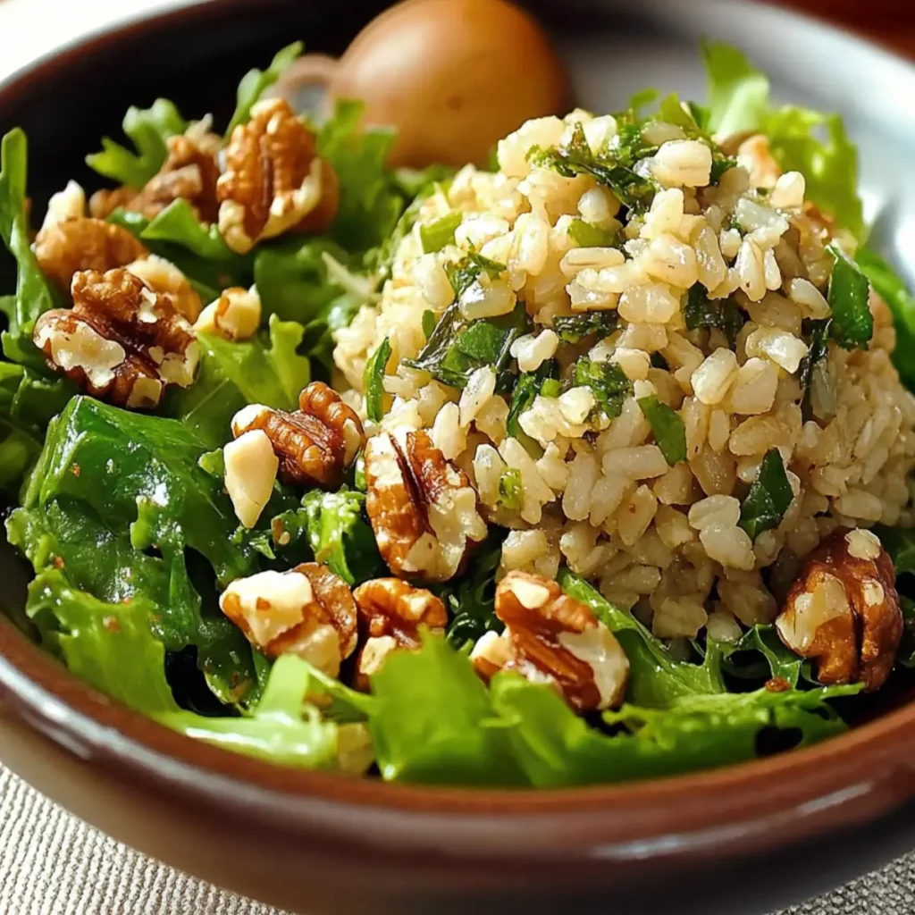 Ensalada de Arroz Integral con Lechuga y Nueces: Una Combinación Perfecta de Sabor y Salud