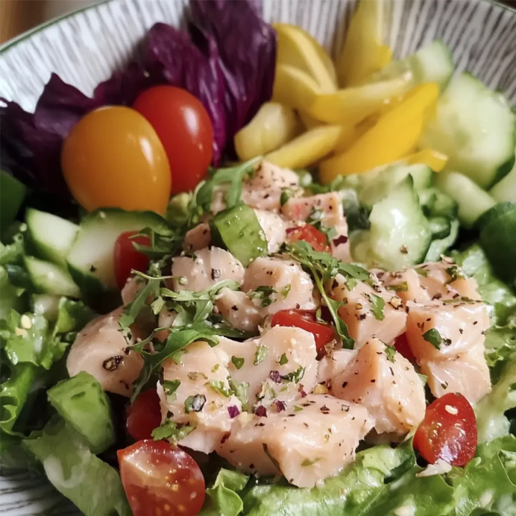 Ensalada de Salmón Fresca y Saludable para el Verano