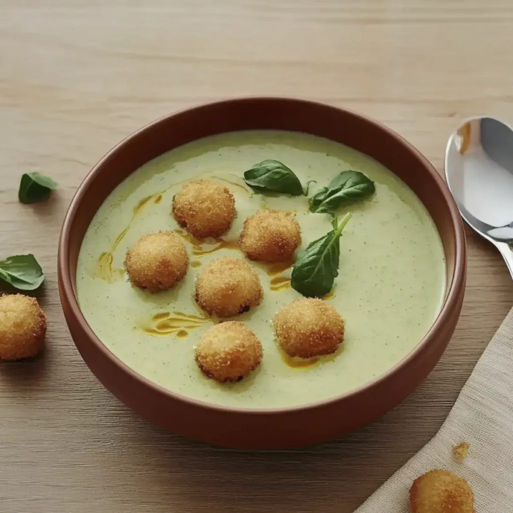Crema de Brócoli: Sopa Saludable con Bolitas de Papa