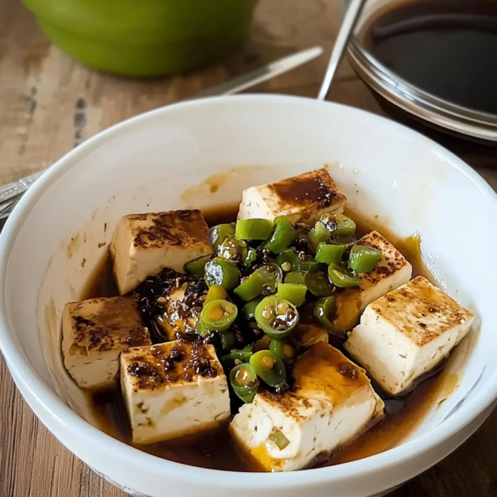 Tofu con Aceitunas: Delicia Asiática con Soya y Sésamo