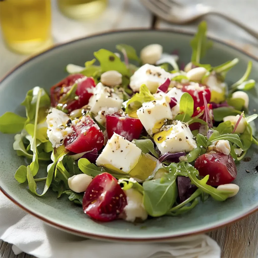Fusión de Ingredientes: Ensalada con Queso de Cabra, Habitas y Cerezas