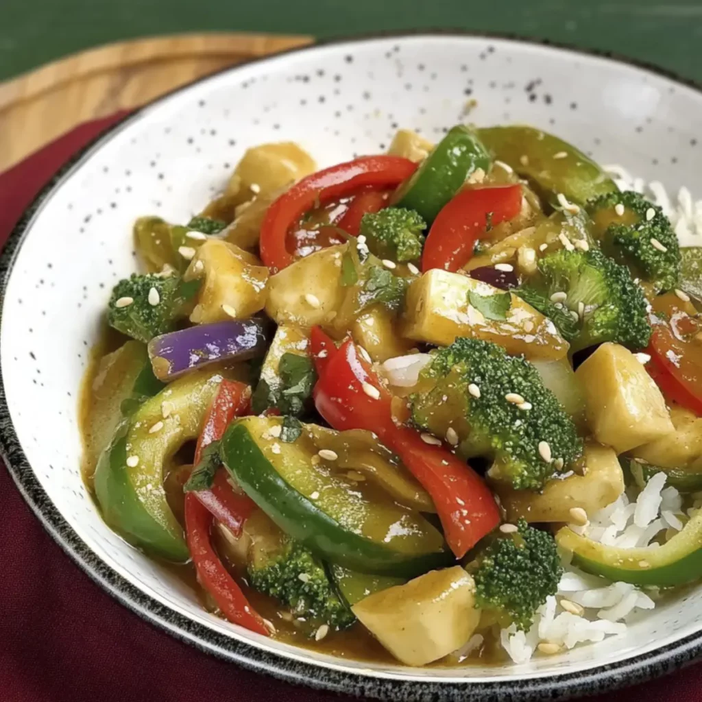 Verduras salteadas: Delicia con salsa de cacahuate