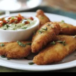 Tenders de Pollo Empanizados: Salsa de Serrano Deliciosa