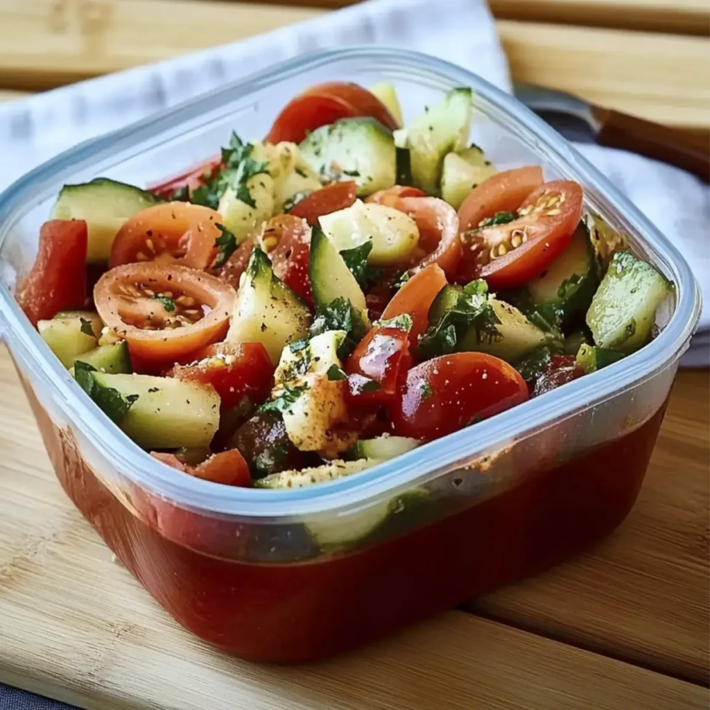 Ensalada de Pepinos y Jitomate con Vinagreta Fresca: Receta Fácil y Deliciosa