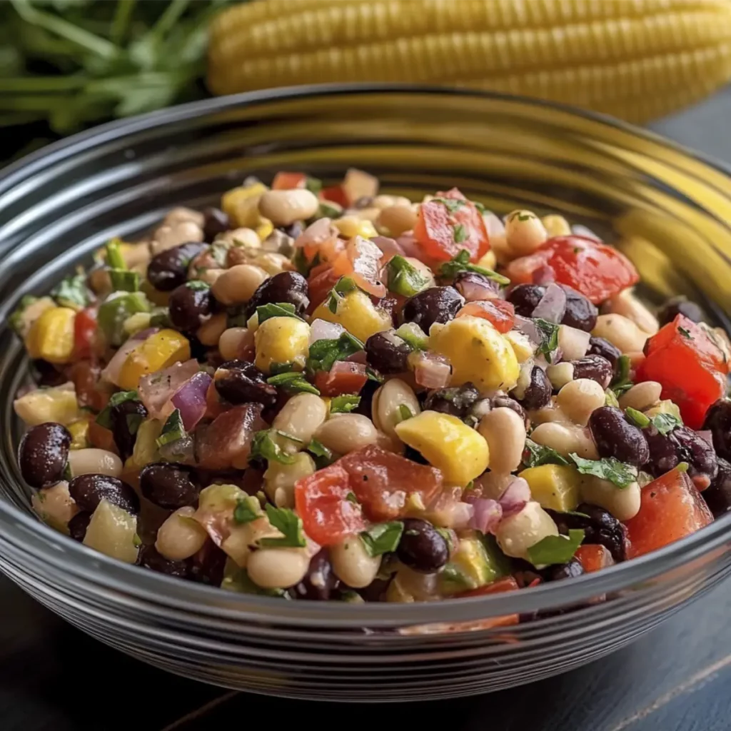 Ensalada de Frijoles Negros y Elote Fácil y Rápida
