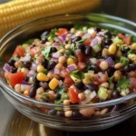 Ensalada de Frijoles Negros y Elote Fácil y Rápida
