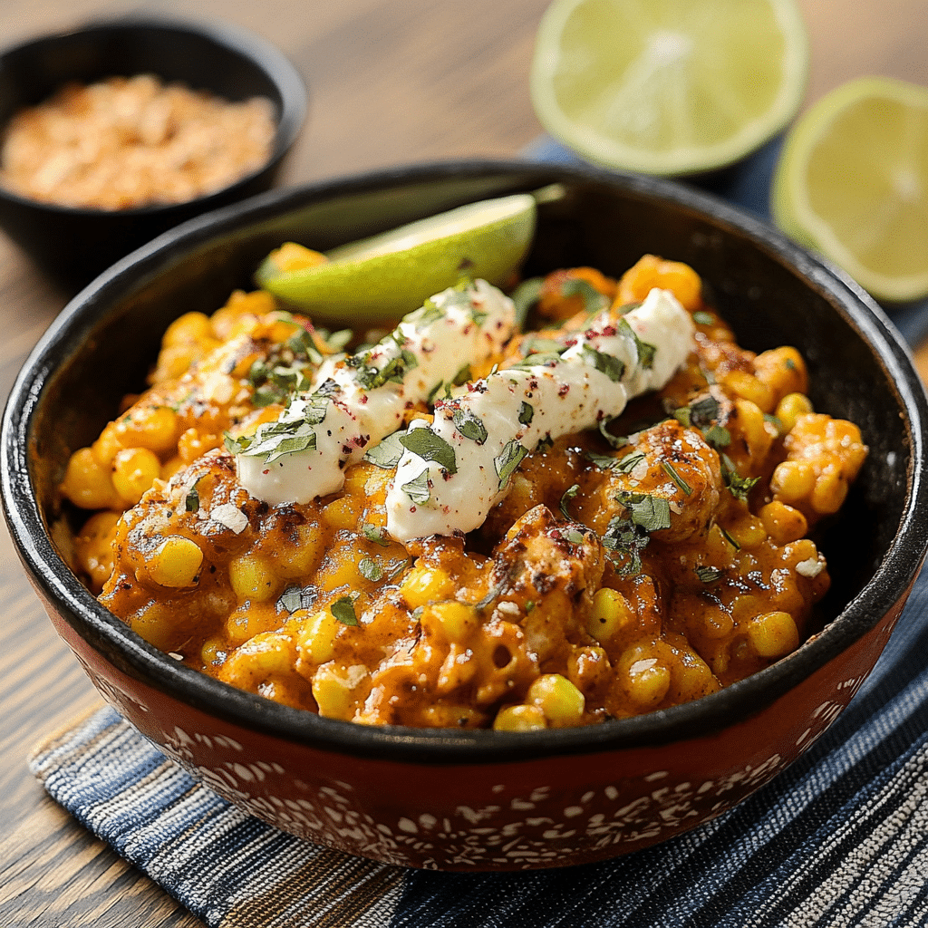 Alitas Adobadas: Delicia con Esquites para Compartir
