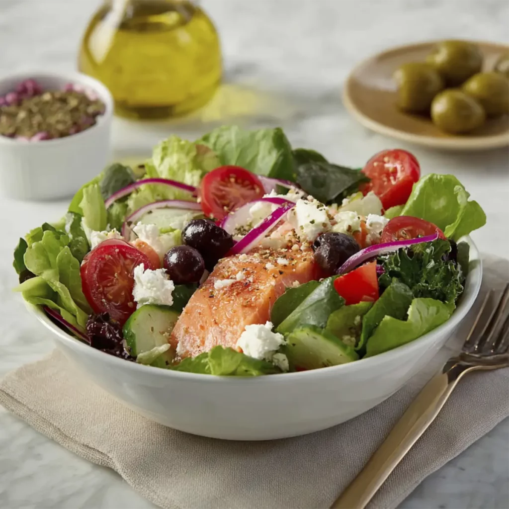 Ensalada Mediterránea de Salmón: Salud y Frescura en Cada Bocado 116 Ensalada Mediterránea de Salmón: Salud y Frescura en Cada Bocado
