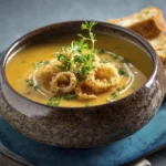 Aros de Calamar: Delicia en Caldo de Mostaza Picosita