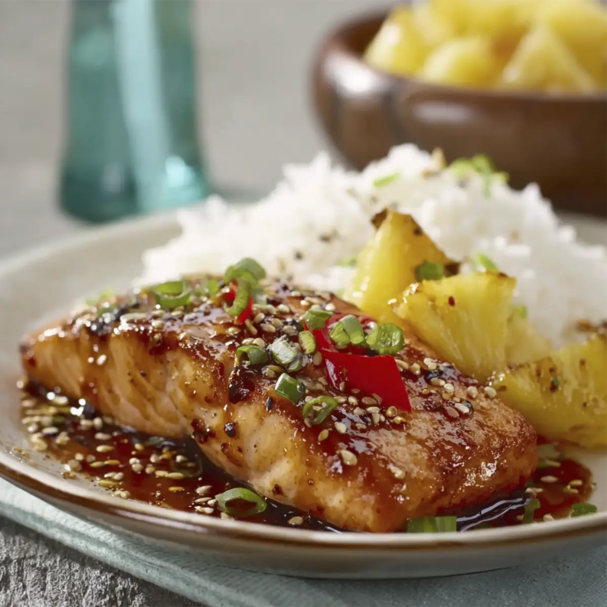 Salmón Teriyaki con Piña: Delicioso y Fácil de Hacer