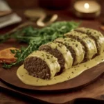 Rollo de Carne: Delicia en Salsa de Mostaza Casera