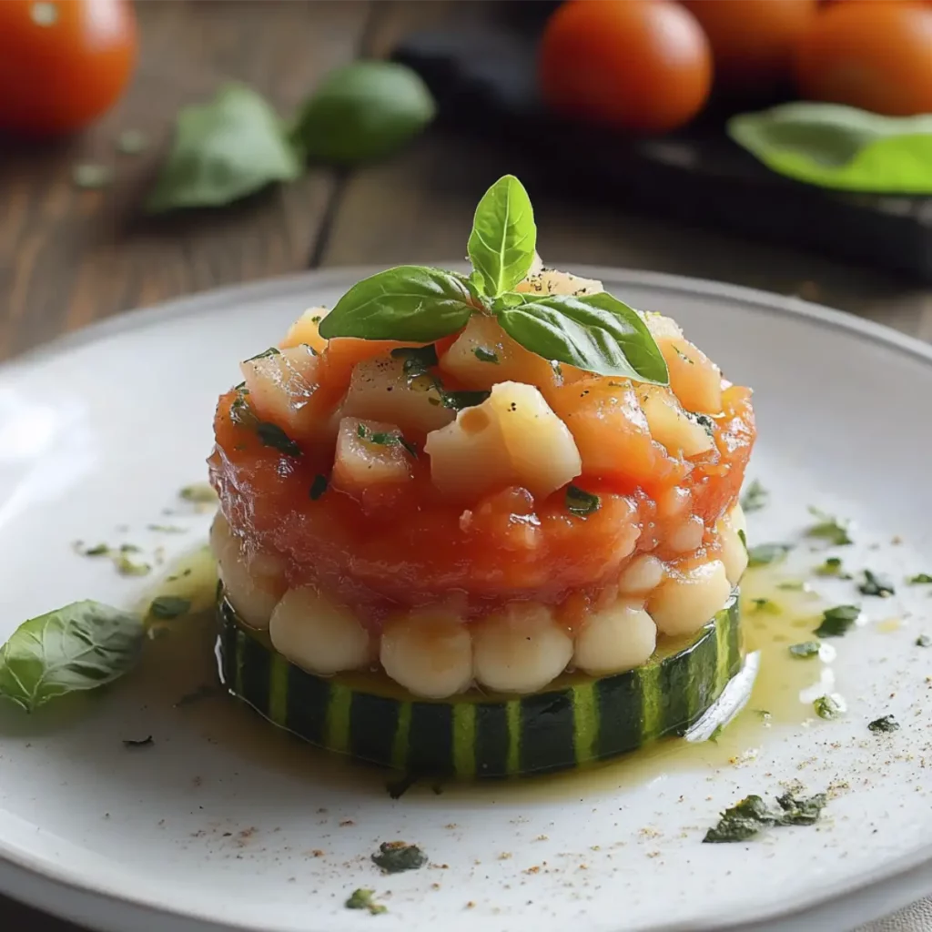 Timbal de Calabacín, Tomate y Judías Blancas: Receta Saludable y Deliciosa