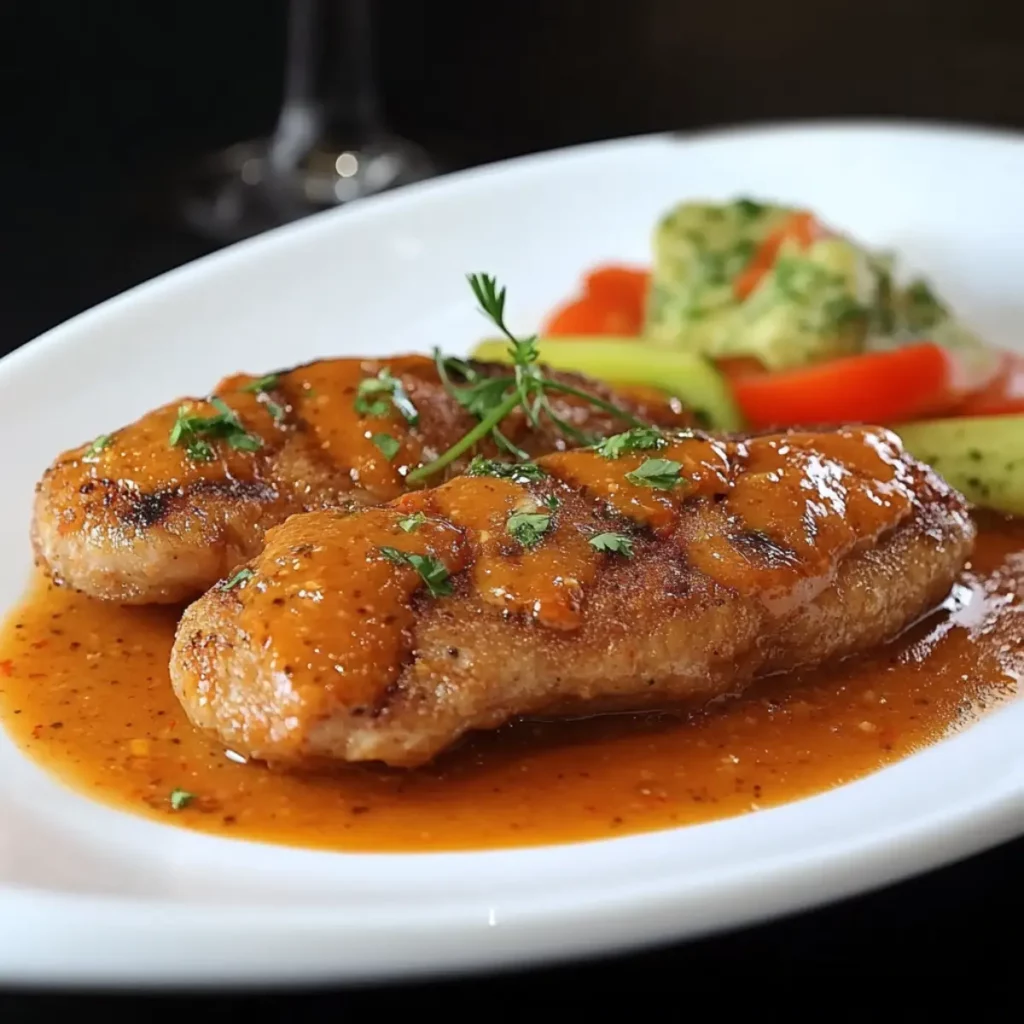 Bistec de Pollo: Delicia en Salsa de Zanahoria 128 Bistec de Pollo: Delicia en Salsa de Zanahoria