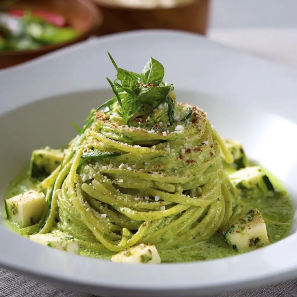 Espaguetti Verde: Delicioso Plato de Pasta Cremosa 96 Espaguetti Verde: Delicioso Plato de Pasta Cremosa
