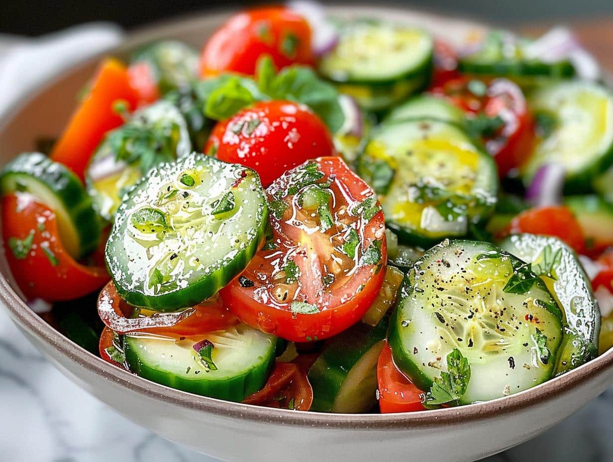 Ensalada Refrescante Pepino Tomate: ¡Sabor Único! - Cucumber Tomato Salad Refreshing - additional detail