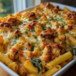 Pasta Con Pollo Espinaca